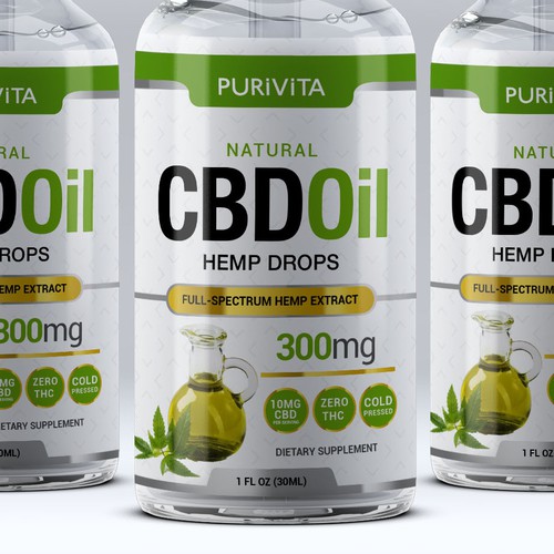 Unique packaging with the title 'Design Modern,Clean,Minimalistic CBD Label'