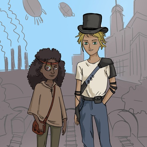 Conceptual artwork with the title 'Characters design'