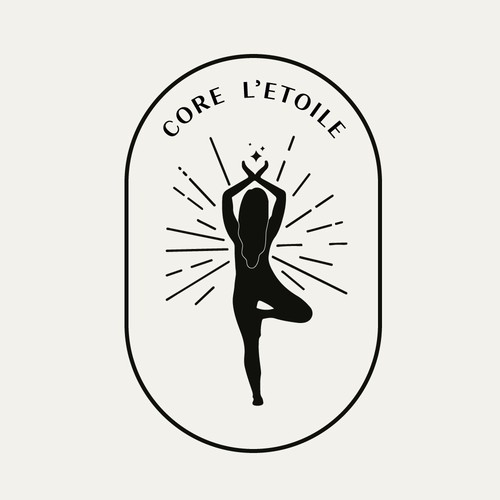 Pilates logo with the title 'Design conveying positive energy'