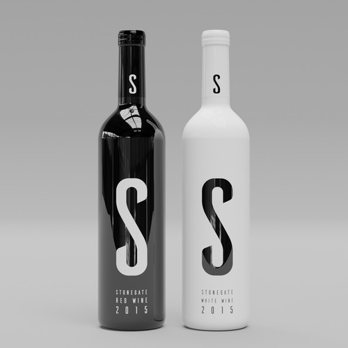 Wine bottle design with the title 'Wine label wrap'