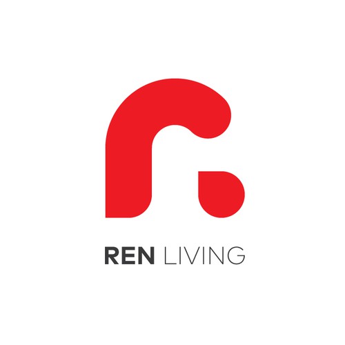 R brand with the title 'R logo for Ren Living'