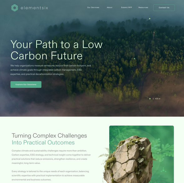 Nature website with the title 'Engineering a More Sustainable Future.'