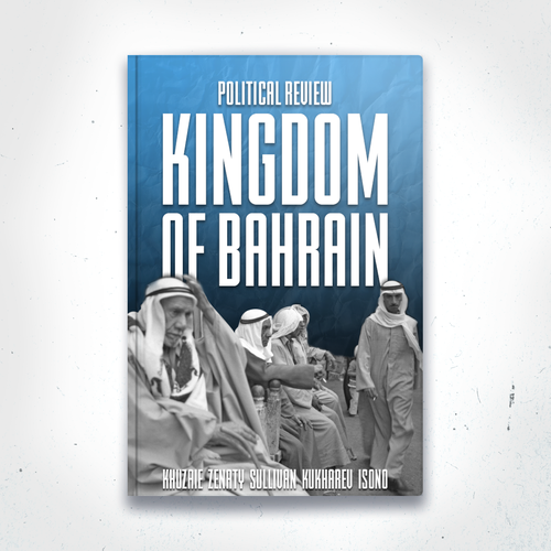 Mockup book cover with the title 'Kingdom of Bahrain'