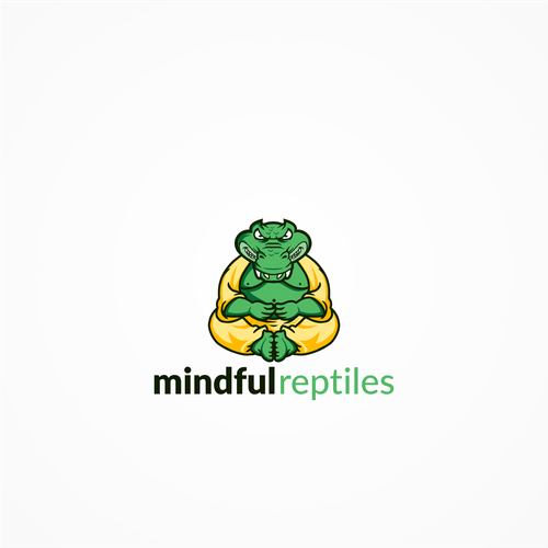 Motivational logo with the title 'Logo concept for Mindful Reptiles'