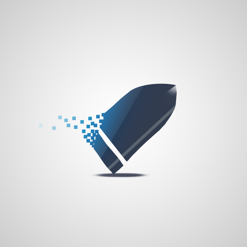 Digital agency logo with the title 'Pixelated Bullet Logo'