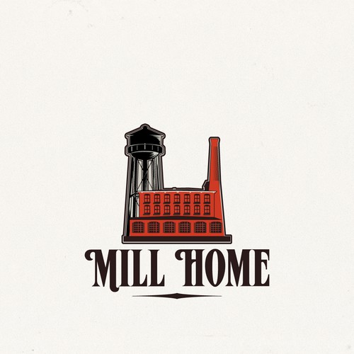 Real estate brand with the title 'Mill House'