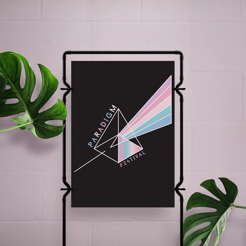 Festival design with the title 'PARADIGM FESTIVAL POSTER DESIGN'