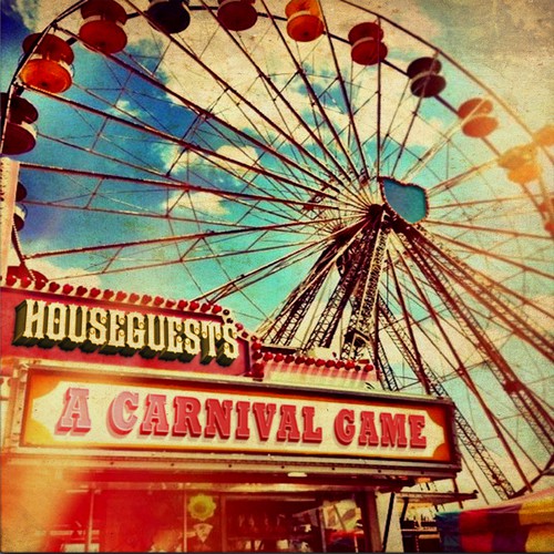 Single cover artwork with the title 'Houseguests (indie rock) new EP album cover'