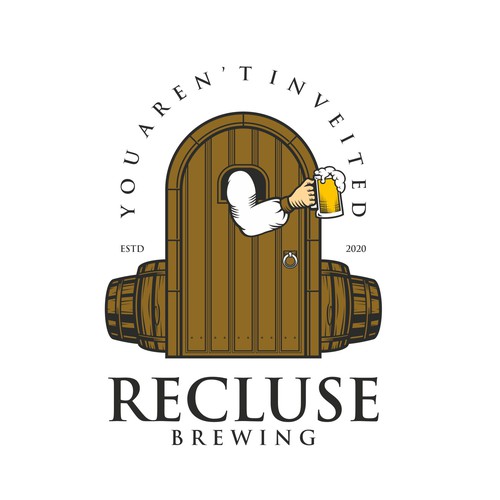 Creative-drawing logo with the title 'Logo Consept For Brewing Brand'