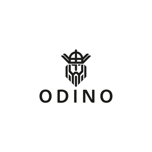 Symmetrical logo with the title 'Odino'
