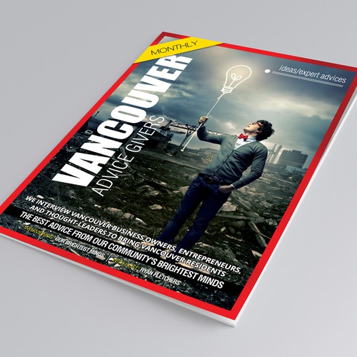 Interview design with the title 'Steve Jobs Style Magazine Cover...Front and Back Design/Layout.'