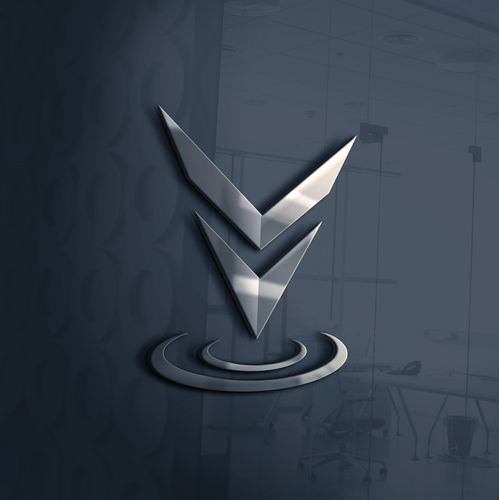 Symmetrical design with the title 'V logo'