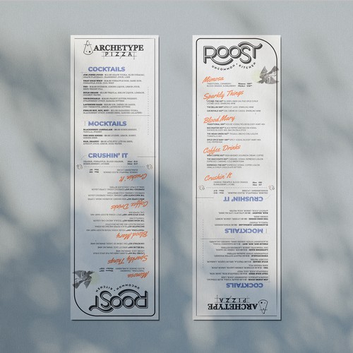 Alternative design with the title 'Cocktail Menu'