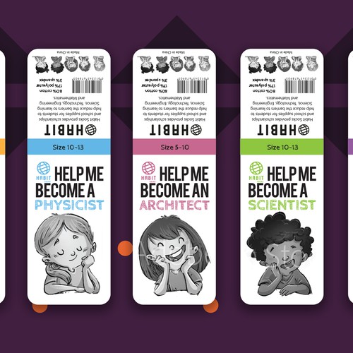 Sock design with the title 'Charity Socks Label'