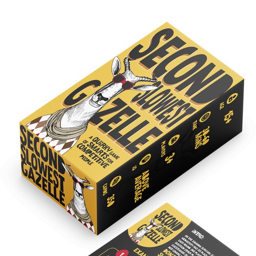 Card game design with the title 'Smart card game box packaging'