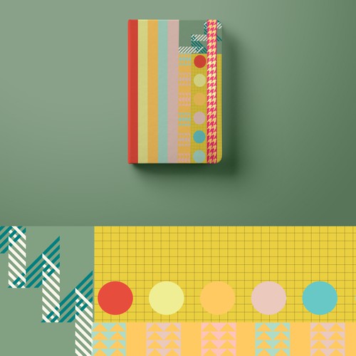 Modern artwork with the title 'notepad colourful pattern design '