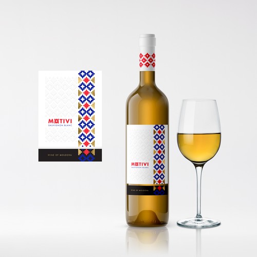 Wine label with the title 'Wine Label design'