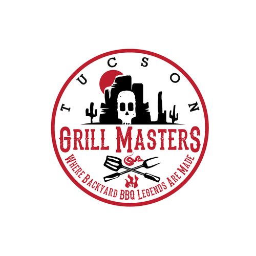 Grill design with the title 'Tucson grill masters logo'