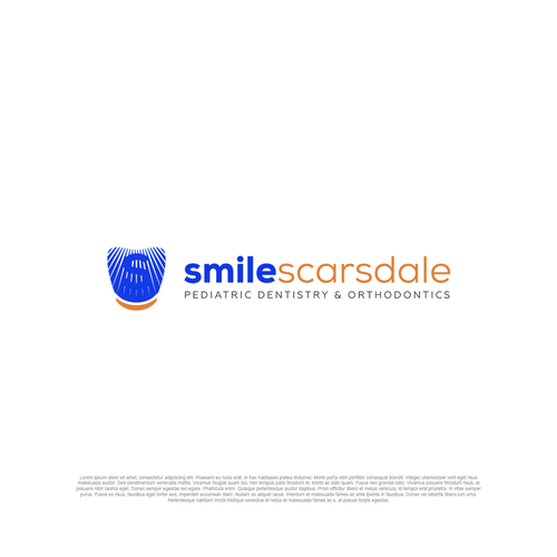 Dental design with the title 'Logo Smile Scarsdale'