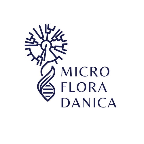 DNA design with the title 'Micro Flora Danica Logo'