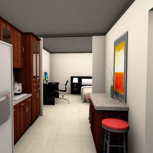 Interior design illustration with the title 'Create the next illustration for Diaz & Associates Realty'