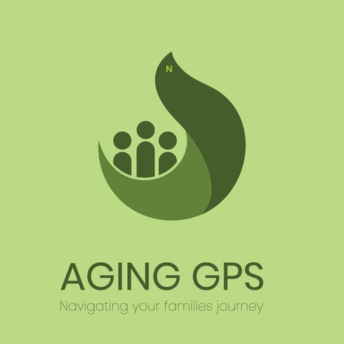 Navigation logo with the title 'Compas logo of Aging GPS'