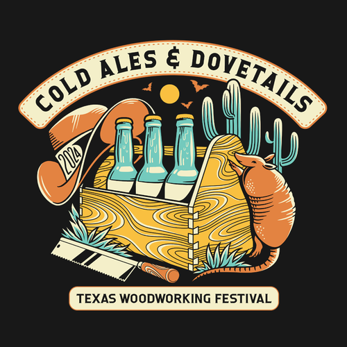 Festival t-shirt with the title 'Texas Woodworking Festival'