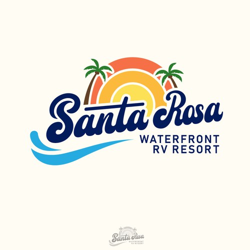 Resort logo with the title 'logo for santa rosa waterfront rv resort'