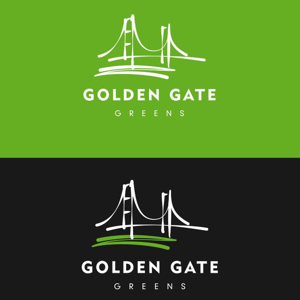 Golden Gate bridge logo with the title 'Golden Gate Greens'