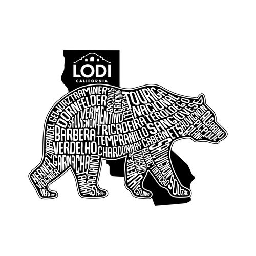 Bear t-shirt with the title 'Bold and clean typography design for California Bear'