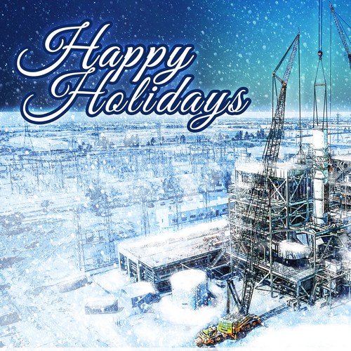 Card illustration with the title 'Holiday Card for Silverado Contractors'