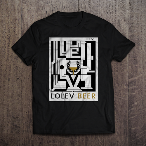 Beer t-shirt with the title 'Bauhaus minimalist tshirt'