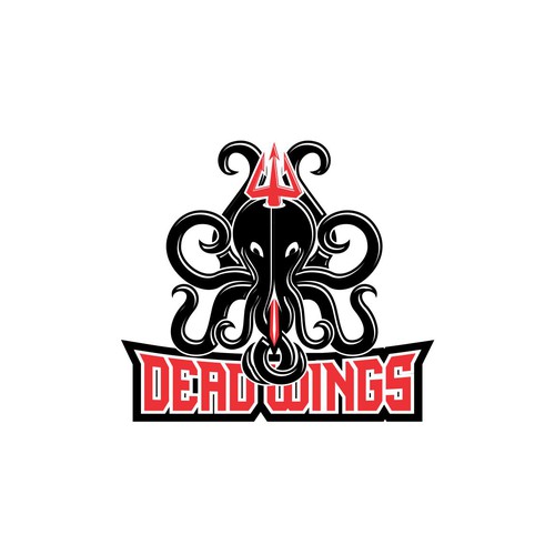 Devil logo with the title 'octopus logo design concept for dead wings'