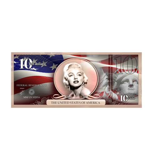 Ten design with the title 'Community Contest | Design the new $10 bill featuring a woman! '