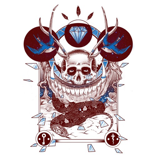 Snake t-shirt with the title 'Death Valley'