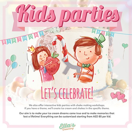 Happiness design with the title 'Ice Cream Menu Design '