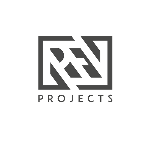 Rectangular logo with the title 'Logo Concept for REV Projects'