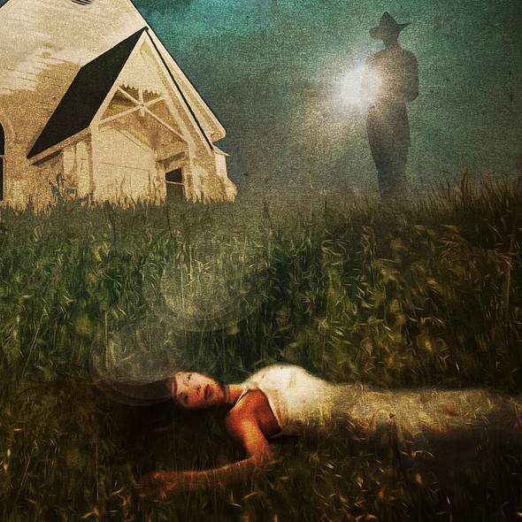 Church book cover with the title 'Book cover for noir series'