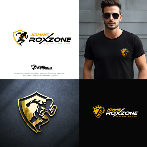 Athlete logo with the title 'hybrid training Fitness logo '