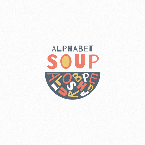 Alphabet design with the title 'Modern playful logo'