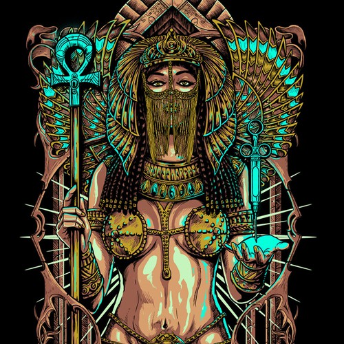 Queen design with the title 'queen of egypt '