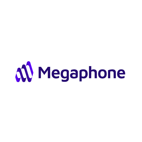 Megaphone logo with the title 'Logo redesign'