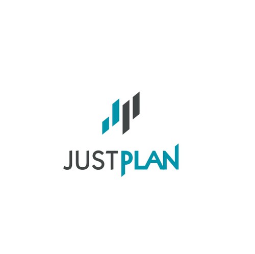 Event planning logo with the title 'Logo for JustPlan - Technology Financial Planning Company'