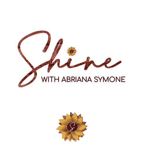 Sunflower design with the title 'rustic earthy logo'