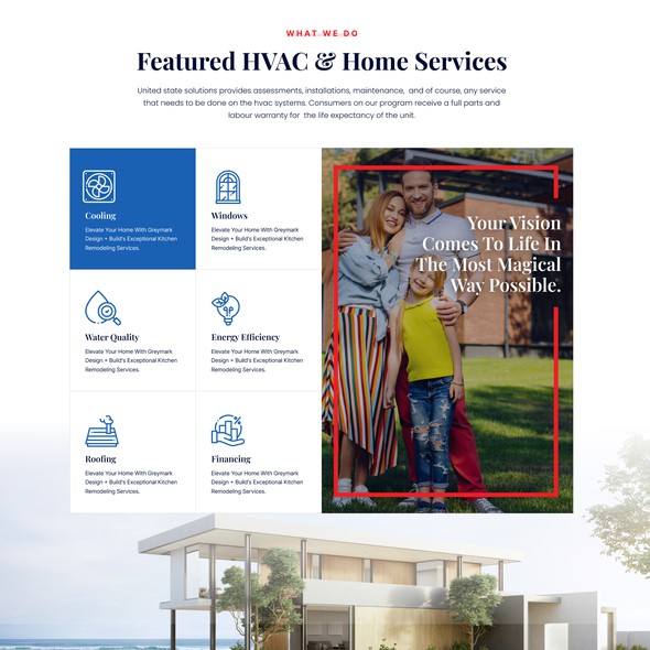 Insurance website with the title 'Energy Saving Website Design for Home Owners'