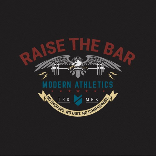 Eagle t-shirt with the title 'Weightlifting gym needs a badass shirt design'