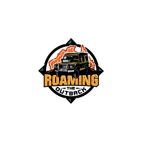 Australian logo with the title 'Roaming The Outback'