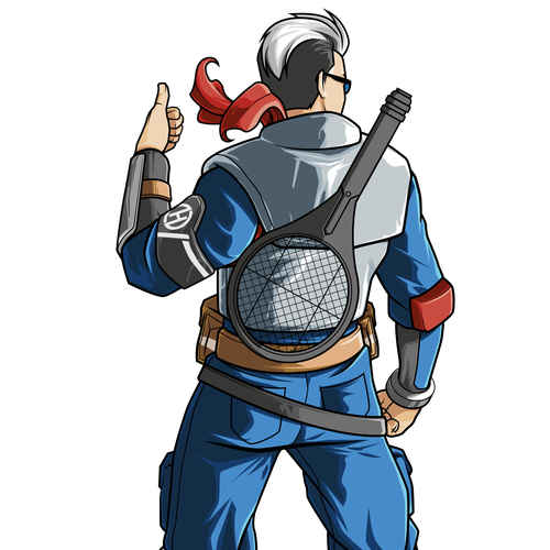 Game design artwork with the title 'Character illustrations for Lowkick'