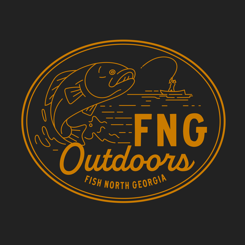 Fish logo with the title 'Outdoors Badge'