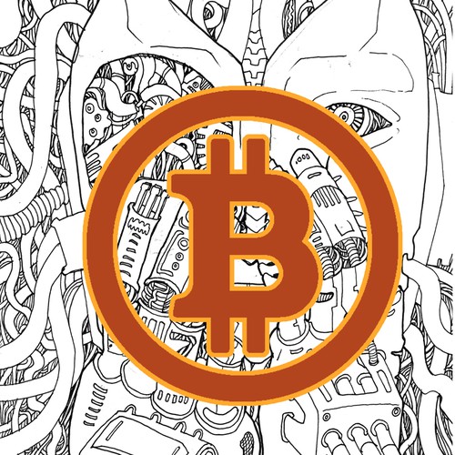 Bitcoin artwork with the title 'Bitcoin Art'